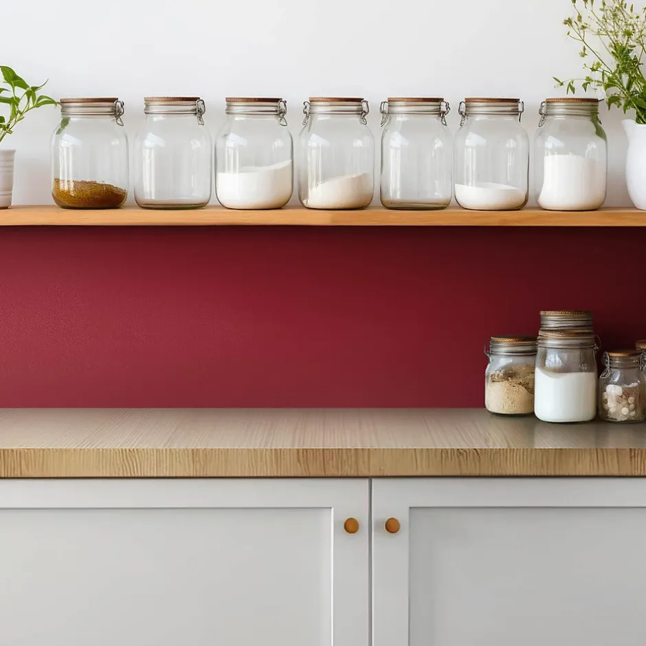 Tulup Carreaux vinyle 30x30 cm Couleur bordeaux 9 pcs