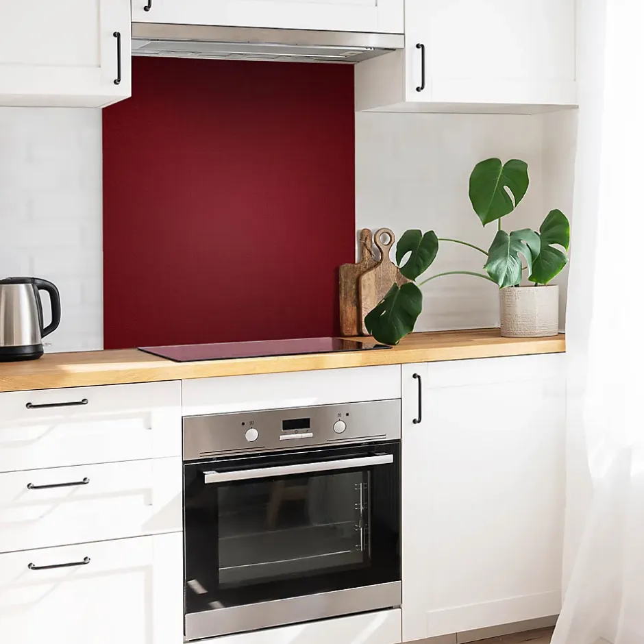 Tulup Carreaux vinyle 30x30 cm Couleur bordeaux 9 pcs