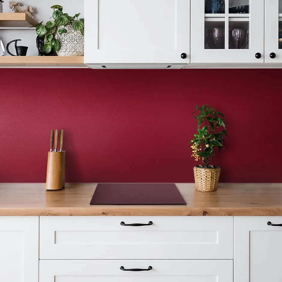 Tulup Carreaux vinyle 30x30 cm Couleur bordeaux 9 pcs