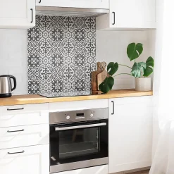 Carreaux vinyle 30x30 cm Carreaux gris à motif portugais 9 pcs-Tulup Online