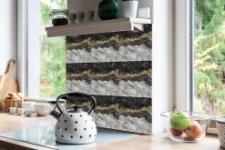 Tulup Carreaux vinyle 30x30 cm Plage de marbre 9 pcs