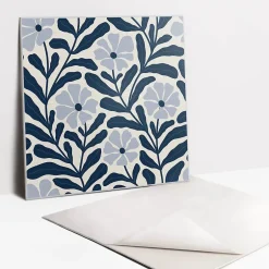 Tulup Carreaux vinyle 30x30 cm Fleurs peintes 9 pcs