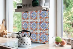 Tulup Carreaux vinyle 30x30 cm Graphiques de style azulejo 9 pcs