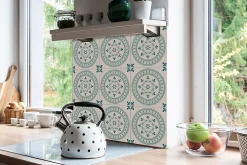 Tulup Carreaux vinyle 30x30 cm Motif arabesque orientale 9 pcs