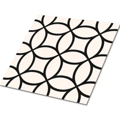 Tulup Carreaux vinyle 30x30 cm Cercles géométriques 9 pcs