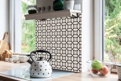 Tulup Carreaux vinyle 30x30 cm Cercles géométriques 9 pcs