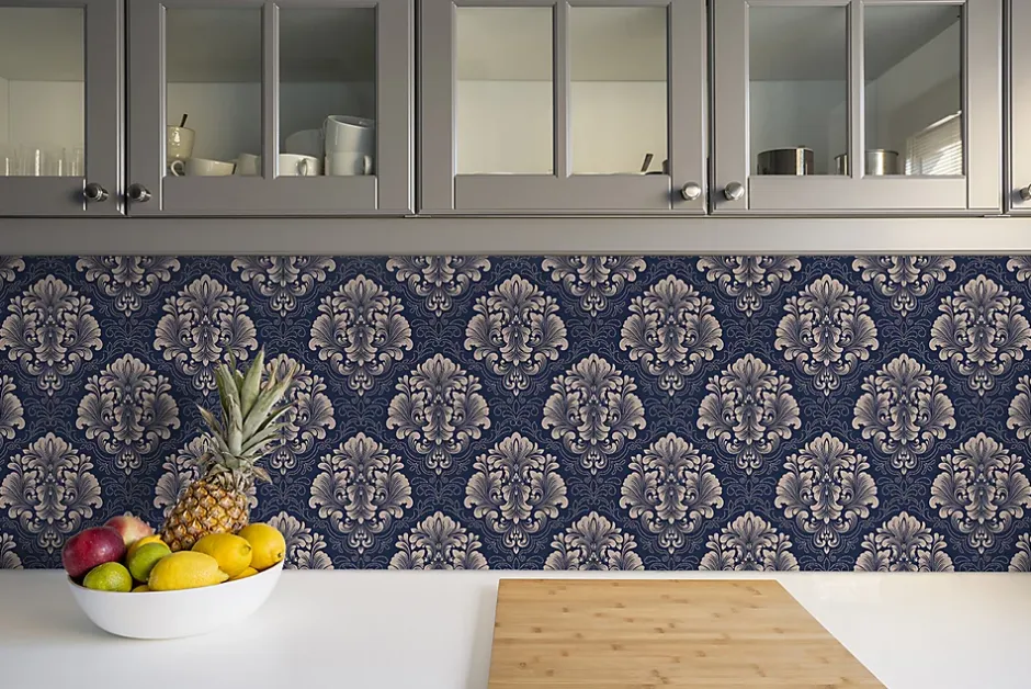 Tulup Carreaux vinyle 30x30 cm Motif damassé 9 pcs