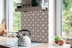 Carreaux vinyle 30x30 cm Carrés et étoiles 9 pcs-Tulup Best