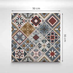 Tulup Carreaux vinyle 30x30 cm Ornement élégant 9 pcs