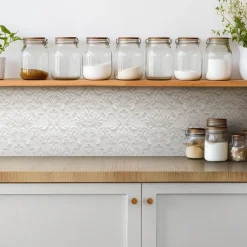 Tulup Carreaux vinyle 30x30 cm Motif ornemental 9 pcs