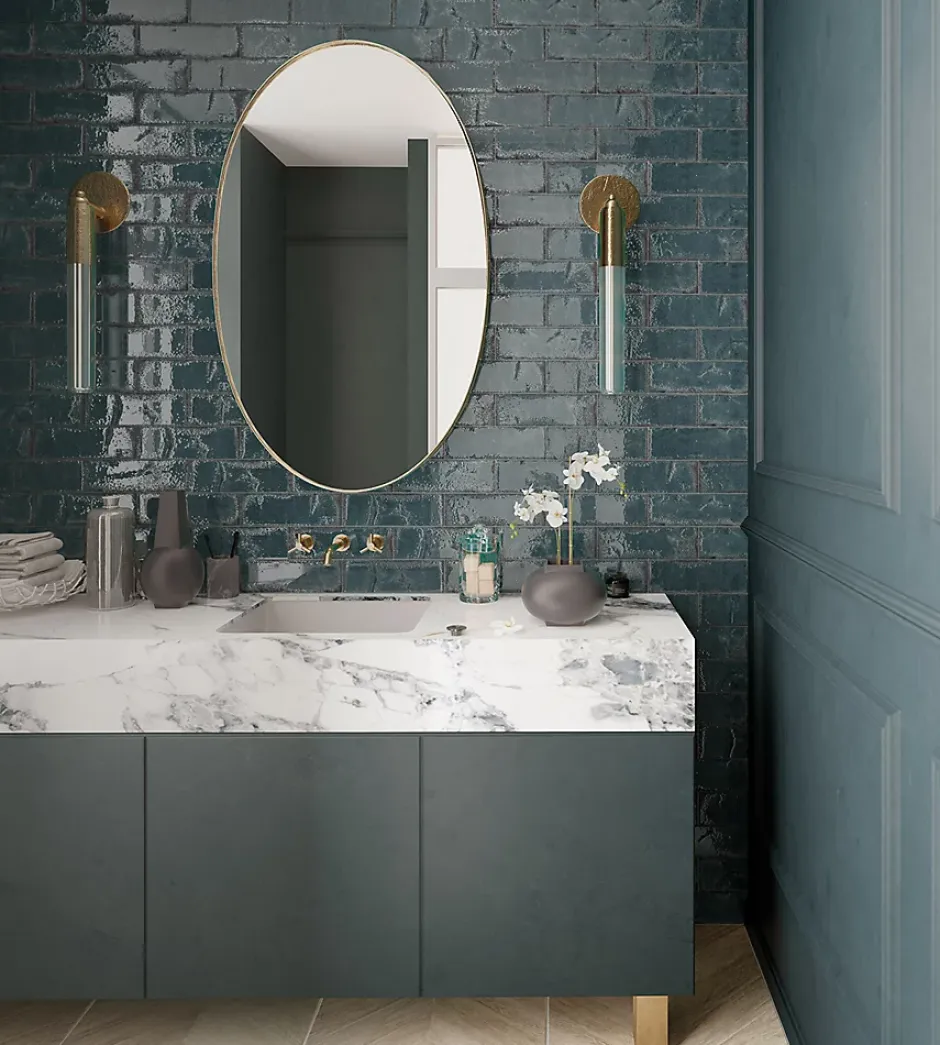 Carrelage Alma Azul - brillant 15 x 15cm ( vendu par boite de 0,45 m² )-Bestile Hot