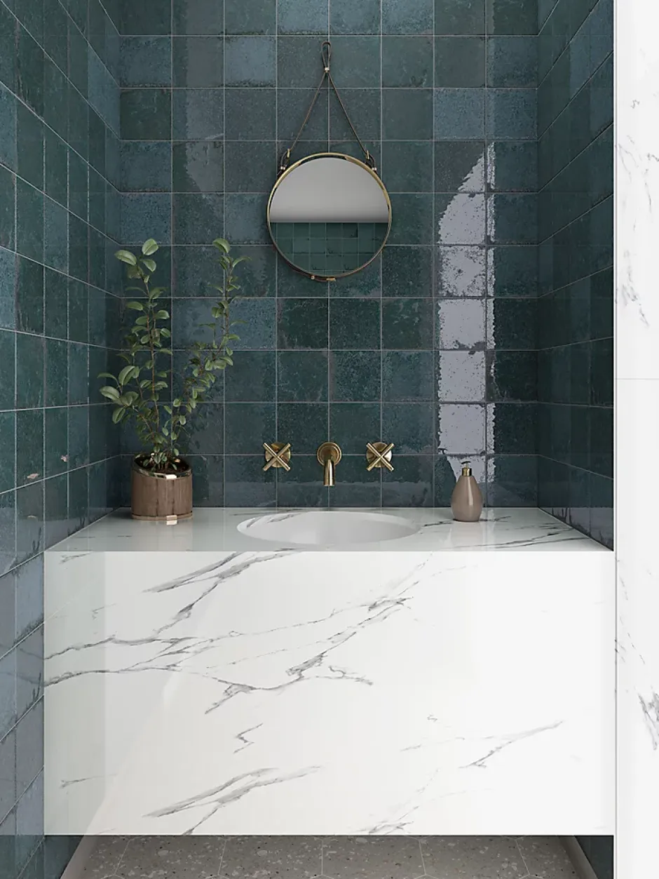 Carrelage Alma Azul - brillant 15 x 15cm ( vendu par boite de 0,45 m² )-Bestile Hot