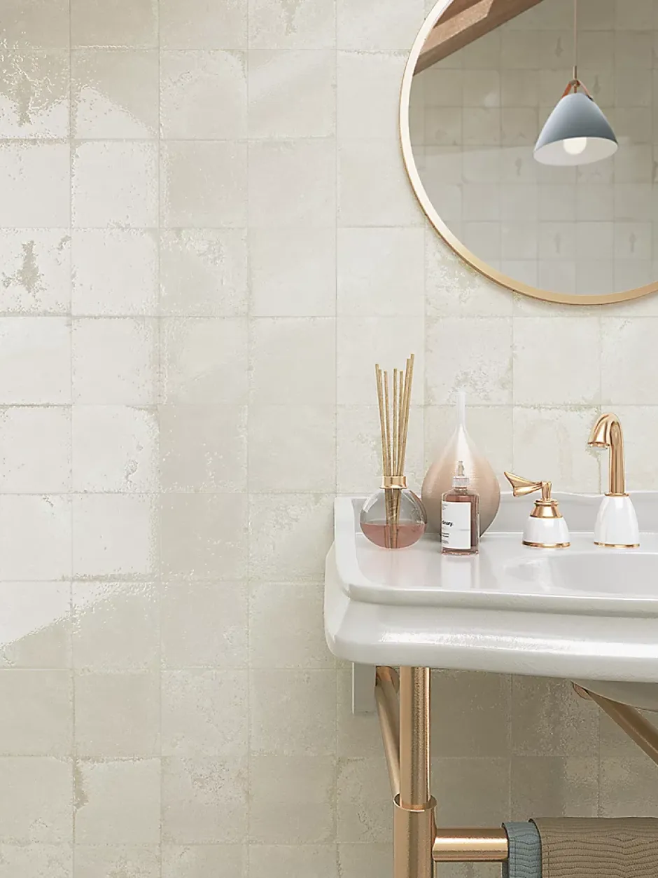 Carrelage Alma Blanc - brillant 15 x 13cm ( vendu par boite de 0,31 m² )-Bestile