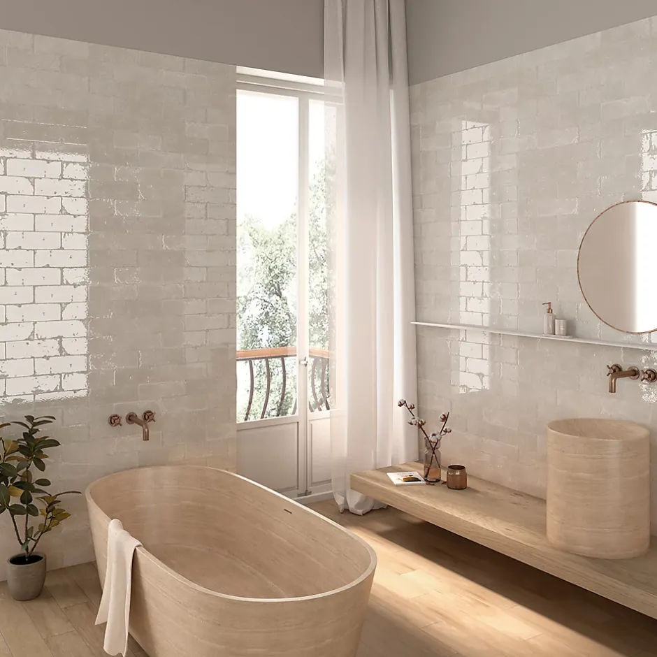 Carrelage Alma Blanc - brillant 15 x 13cm ( vendu par boite de 0,31 m² )-Bestile