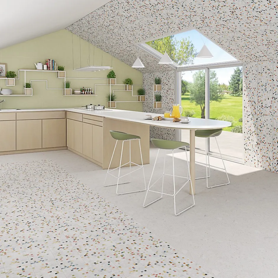 Tinker Carrelage Aspect terrazzo Straci gris matteo 20x20 cm