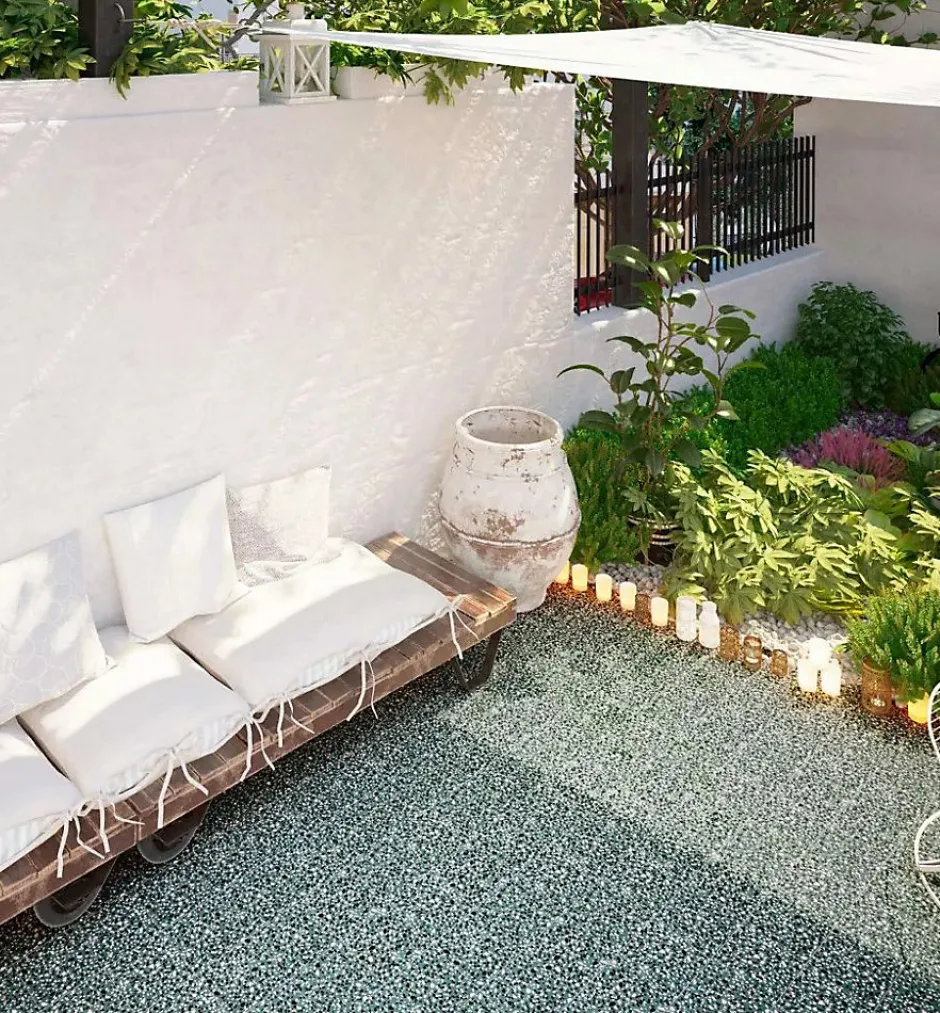 Carrelage Aspect terrazzo Dura vert 20x20 cm-Tinker Hot