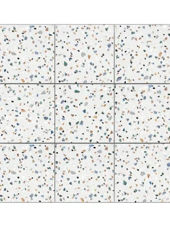 Tinker Carrelage Aspect terrazzo Dura blanc mix 20x20 cm