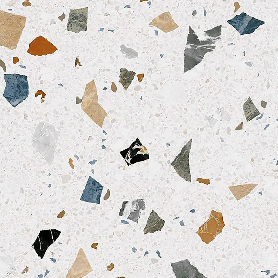 Tinker Carrelage Aspect terrazzo Straci blanc poli 79.5x79.5 cm