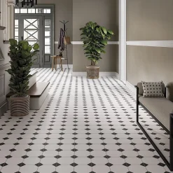 Concept Mosaïque carrelage cabochon CHIC BLACK 33x33cm imitation carreaux ciment