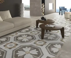 Tinker Carrelage Carreaux de ciment Cambera Fleuras motif 60x60 cm