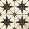 Concept Mosaïque Carrelage carreaux de ciment FS STAR Black LT 45x45 Etoile noire texturee