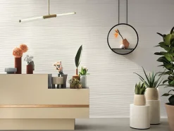 Carrelage 3D Blanc Linea 120x50x0,85 cm Mat Trinella - Mur intérieur (vendu par carton de 1,8 m²) --Ro'Ma Carrelage Discount