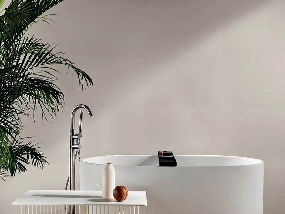 Carrelage 3D Blanc Soft 120x50x0,85 cm Mat Trinella - Mur intérieur (vendu par carton de 1,8 m²) --Ro'Ma Carrelage Clearance