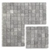 Carrelage de mosaïque (Boite de 1m²) / Plaque mosaïque mur et sol en marbre naturel, coloris gris mat - 30 x 30 cm-Pegane New