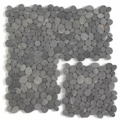 Carrelage de mosaïque (Boite de 1m²) / Plaque mosaïque mur et sol en marbre naturel coloris gris mat - 33 x 33 cm-Pegane Clearance