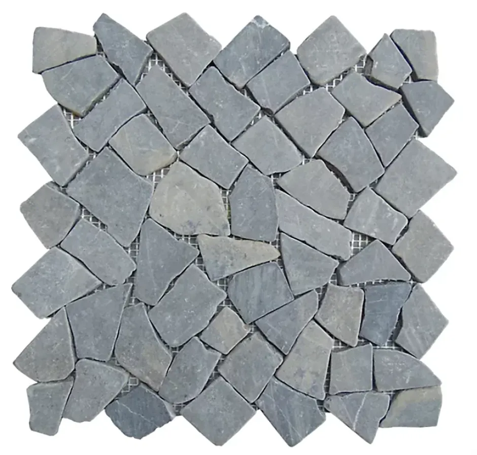 Carrelage de mosaïque (Boite de 1m²)/ Plaque mosaïque mur et sol en marbre naturel coloris gris - 30 x 30 cm-Pegane New