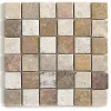 Carrelage de mosaïque/Plaque mosaïque mur et sol en marbre naturel multicolore - 30 x 30 cm-Pegane New