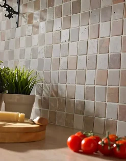 Carrelage de mosaïque/Plaque mosaïque mur et sol en marbre naturel multicolore - 30 x 30 cm-Pegane New