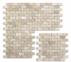 Carrelage de mosaïque/Plaque mosaïque mur et sol en marbre naturel coloris beige mat - 30 x 30 cm-Pegane Best
