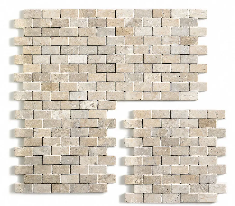 Carrelage de mosaïque/Plaque mosaïque mur et sol en marbre naturel coloris beige mat - 30 x 30 cm-Pegane Best