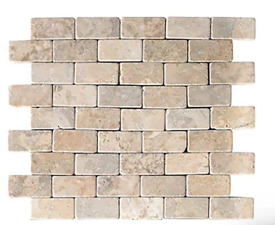 Carrelage de mosaïque/Plaque mosaïque mur et sol en marbre naturel coloris beige mat - 30 x 30 cm-Pegane Best