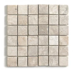 Carrelage de mosaïque/Plaque mosaïque mur et sol en marbre naturel coloris blanc - 30 x 30 cm-Pegane Online