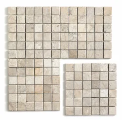 Carrelage de mosaïque/Plaque mosaïque mur et sol en marbre naturel coloris blanc - 30 x 30 cm-Pegane Online