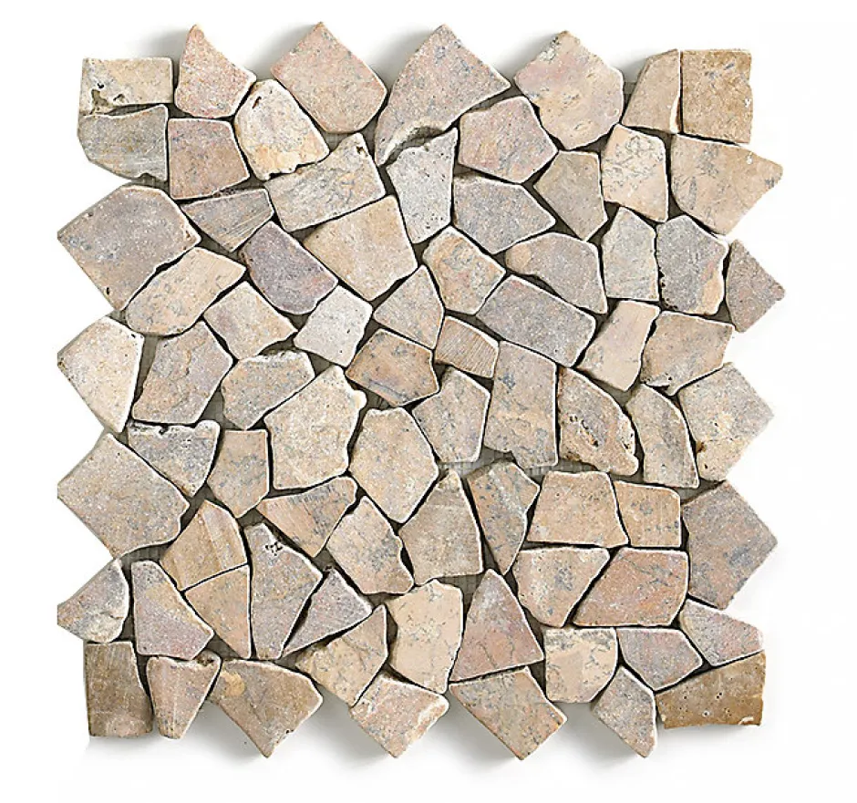 Carrelage de mosaïque/Plaque mosaïque mur et sol en marbre naturel coloris rose - 30 x 30 cm-Pegane Outlet