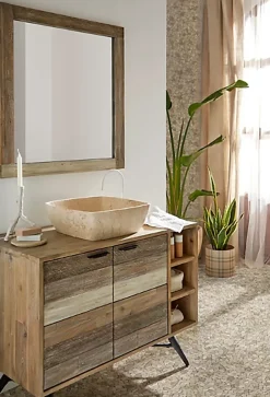 Pegane Carrelage de mosaïque/Plaque mosaïque mur et sol en marbre naturel coloris marron - 30 x 30 cm