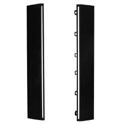 MonsterShop Carrelage de Sol Ventilé Pour Garage Avec Bordure (165 x Noir & 60 Bleu)