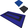 Carrelage de Sol Ventilé Pour Garage Avec Bordure (90 x Bleu & 30 Noir)-MonsterShop Online