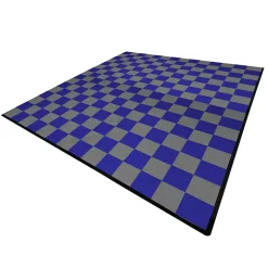 MonsterShop Carrelage de Sol Ventilé Pour Garage Avec Bordure (120 x Gris & 120 Bleu)