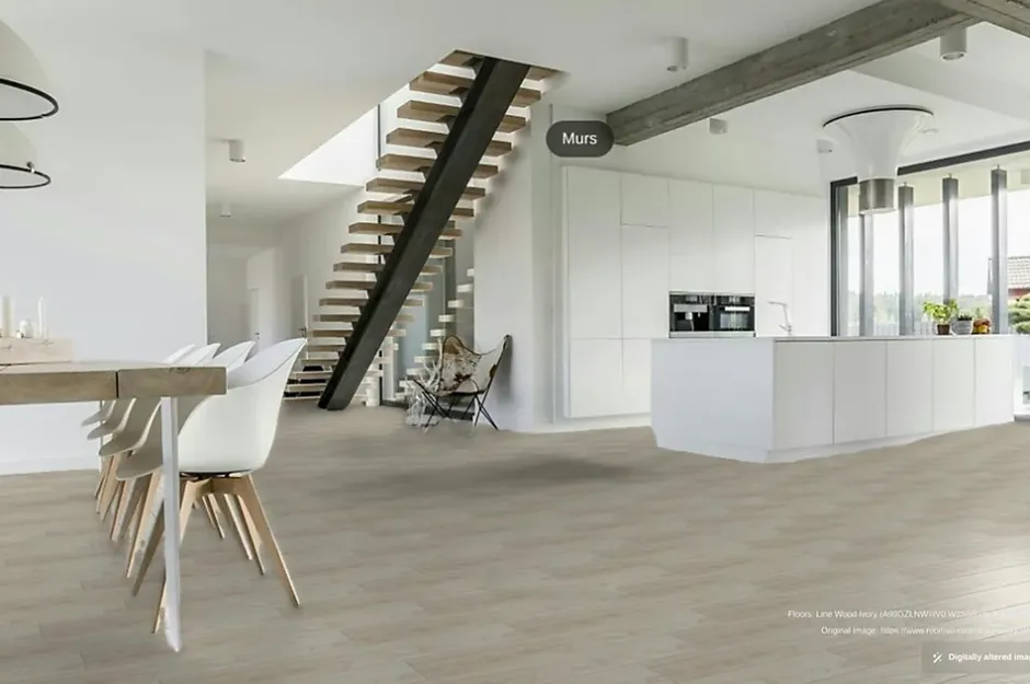 RAK Ceramics Carrelage effet bois sol intérieur / mur intérieur Line Wood Ivory l.20 X L.120 cm rectifié 1er choix.