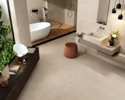 Carrelage effet Béton Beige Terre 278x120x0,6 cm Mat Vetrano - Mur intérieur (vendu par carton de 3,336 m²) --Ro'Ma Carrelage Best