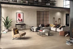 Carrelage effet Béton Beige Ivoire 278x120x0,6 cm Mat Vetrano - Mur intérieur (vendu par carton de 3,336 m²) --Ro'Ma Carrelage Sale