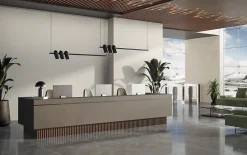 Carrelage effet Béton Beige Ivoire 278x120x0,6 cm Mat Vetrano - Mur intérieur (vendu par carton de 3,336 m²) --Ro'Ma Carrelage Sale