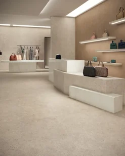 Ro'Ma Carrelage Carrelage effet Béton Beige Argile 278x120x0,6 cm Mat Benzaro - Mur intérieur (vendu par carton de 3,336 m²) -