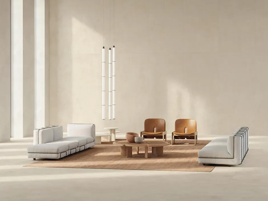 Carrelage effet Béton Beige Coquille 278x120x0,6 cm Mat Stavira - Mur intérieur (vendu par carton de 3,336 m²) --Ro'Ma Carrelage