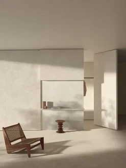 Ro'Ma Carrelage Carrelage effet Béton Blanc Sable Brut 120x50x1 cm Mat Stavira - Mur intérieur (vendu par carton de 1,8 m²) -