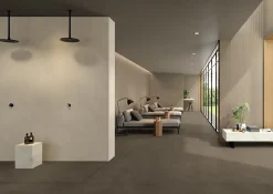 Ro'Ma Carrelage Carrelage effet Béton Blanc Minéral 278x120x0,6 cm Mat Benzaro - Mur intérieur (vendu par carton de 3,336 m²) -